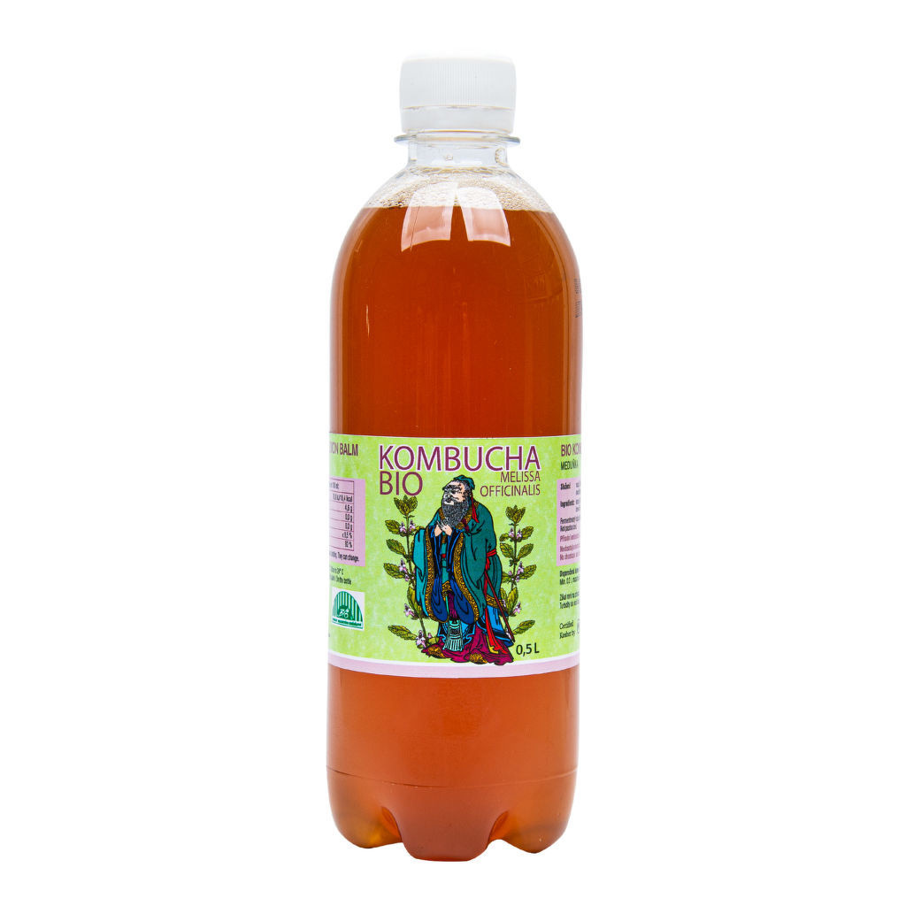 Bio Kombucha Meduňka 500ml Stevikom
